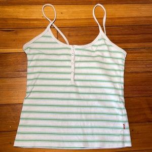 Levi’s White and Green Tank